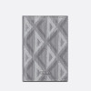 디올 카드지갑 남성용 버티컬 2단 CD다이아몬드 캔버스 그레이