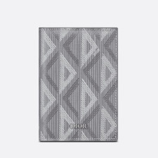 디올 카드지갑 남성용 버티컬 2단 CD다이아몬드 캔버스 그레이