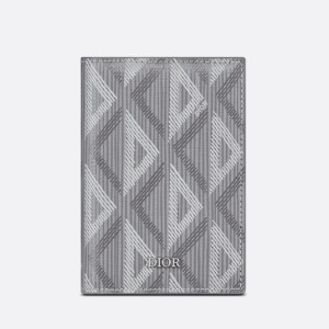 디올 카드지갑 남성용 버티컬 2단 CD다이아몬드 캔버스 그레이