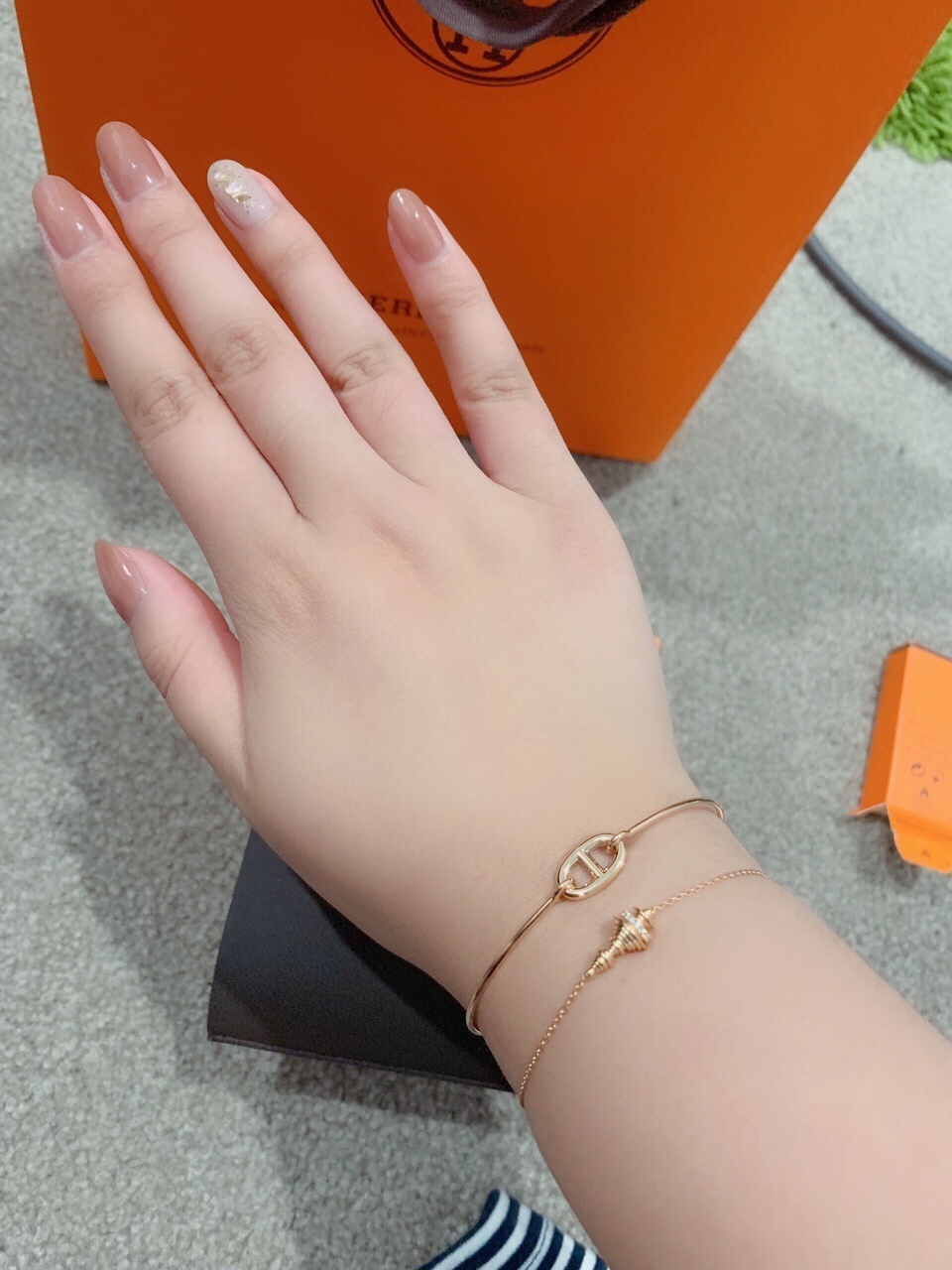 18K 하이엔드 미러급 에르메스 파랑돌 샹달 팔찌 (구성품 풀박스)