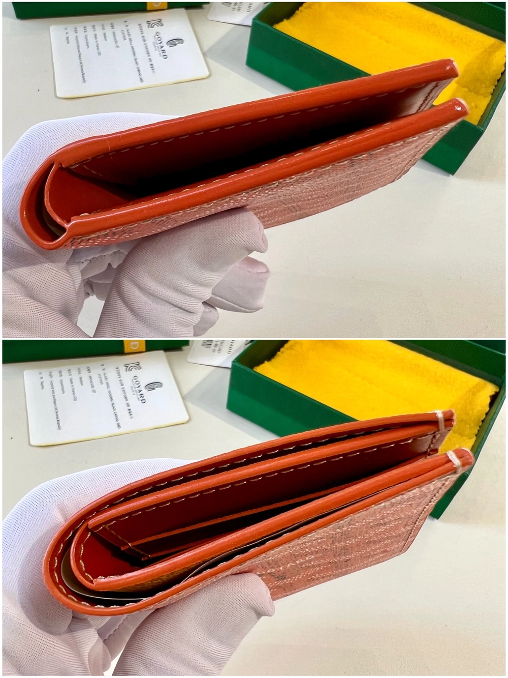 고야드 생피에르 카드 지갑 오렌지