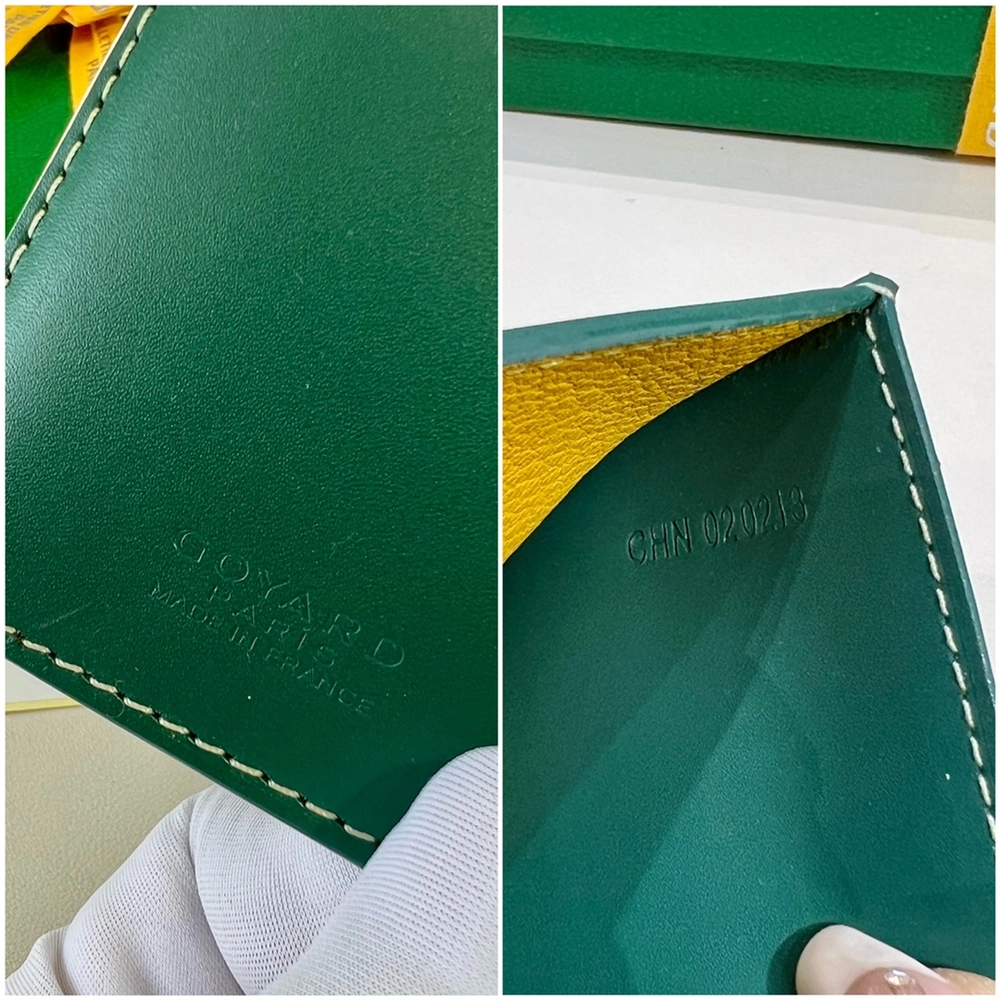 고야드 생피에르 카드 지갑 그린