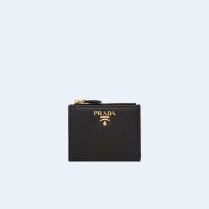 프라다 사피아노 메탈 로고 레더 지갑