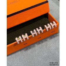 18K 하이엔드 미러급 에르메스 팝아슈 미니,라지 로즈드라제 귀걸이 (구성품 풀박스)