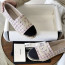 샤넬 트위드 CC Espadrille 핑크 블랙