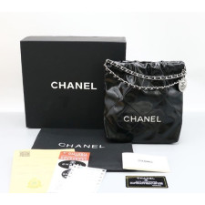(국내배송) [CHANEL] 샤넬 22백 미니 은장 크로스백 (은장)