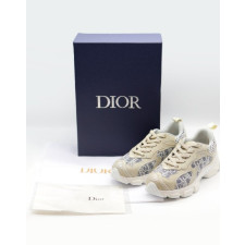 (국내배송) 디올 바이브 샴브레이 오블리크 레더 스웨이드 스니커즈 블루