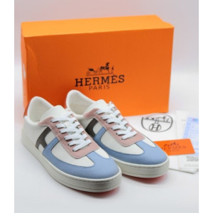 (국내배송) 에르메스 Boomerang 부메랑 멀티꼴로르 블루 글라송 남성 스니커즈