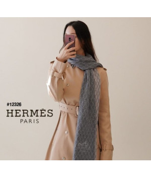 (국내배송) 에르메스 남여공용 사각패턴 캐시미어 머플러