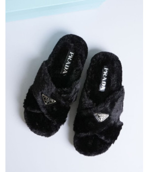 (국내배송) 프라다 러버 솔 시어링 샌들