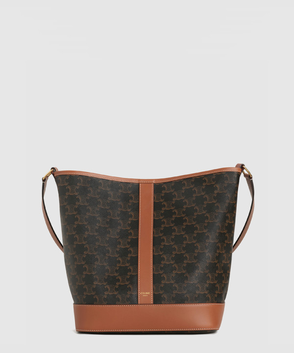 셀린느 미디움 버킷백 트리옹프 캔버스 191132