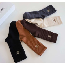 (국내배송) 셀린느 트리오페 로고 골지 양말세트