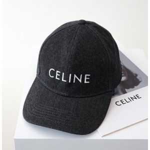 (국내배송) 셀린느 남여공용 레터링 로고 데님 볼캡