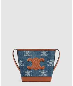 셀린느 미니 버킷 퀴르 트리옹프 데님 10L432