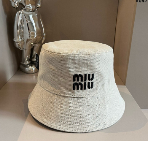 (국내배송) 미우미우 리버시블 코튼 버킷햇