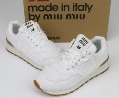 (국내배송) 미우미우 X 뉴발란스 574 데님 화이트