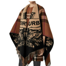 (국내배송) 버버리 리버서블 EKD 체크 울 케이프