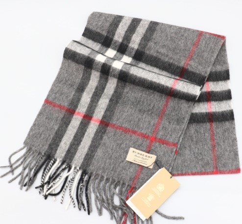 (국내배송) 버버리 슬림 체크 캐시미어 머플러