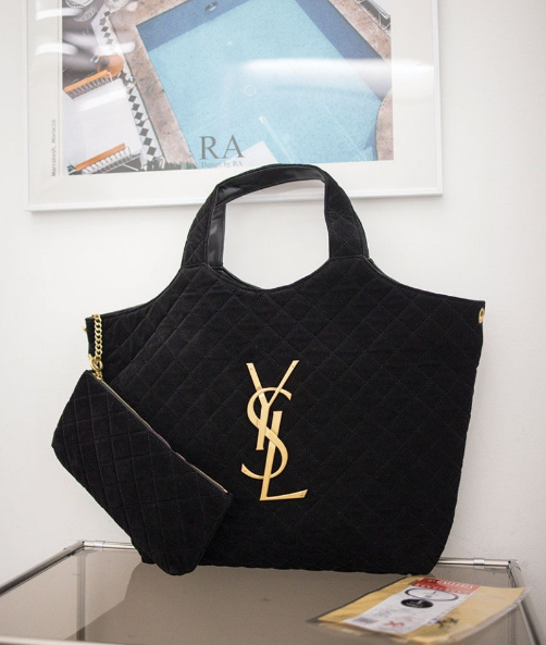 (국내배송) 생로랑 아이케어 맥시 벨벳 쇼퍼백