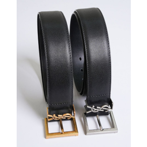 (국내배송) 생로랑 YSL 모노그램 레더 벨트