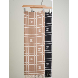 (국내배송) 샤넬 CC로고 자가드 프린지 머플러