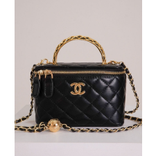 (국내배송) 샤넬 램스킨 베니티 탑핸들 체인백 (골드볼)