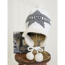 (국내배송) 디올 플리스 울 니트 이어머프 비니