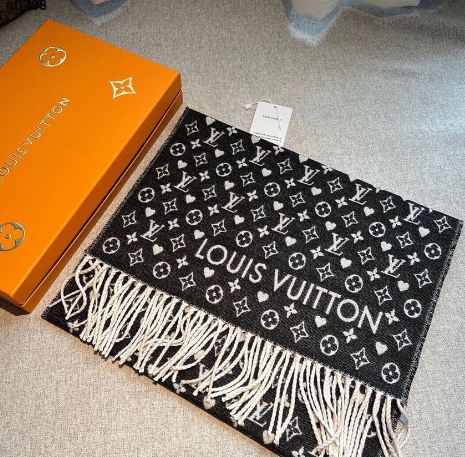 (국내배송) 루이비통 모노그램 패턴 울 머플러