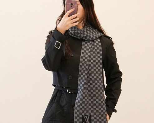 (국내배송) 루이비통 남여공용 체스 LV 캐시미어 머플러