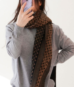 (국내배송) 루이비통 모노그램 배색 패턴 머플러