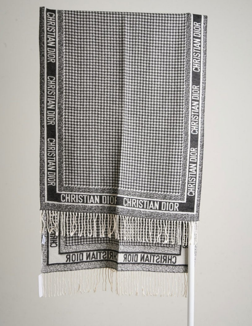 (국내배송) 디올 하운드투스 체크 울 머플러