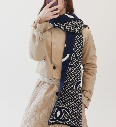 (국내배송) 샤넬 수입 CC빅로고 울 머플러