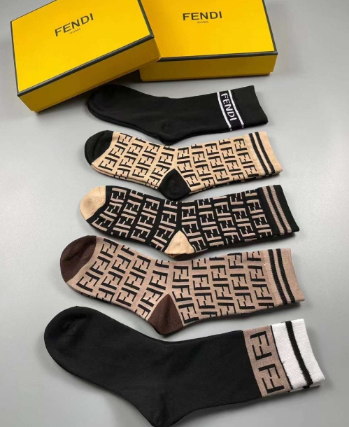 (국내배송) 펜디 남녀공용 5종 양말세트