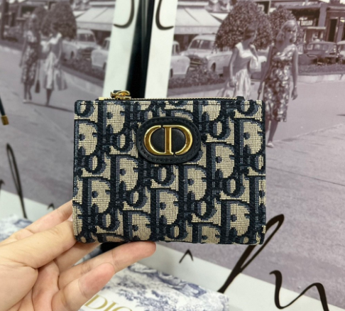 (국내배송) 디올 수입 30 몽테인 달리아 지퍼 반지갑