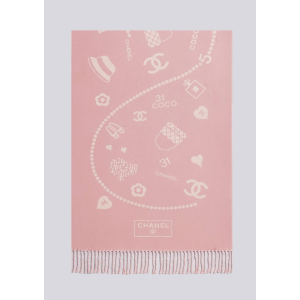 (국내배송) 샤넬 COCO 아트워크 울 자카드 태슬 숄 머플러