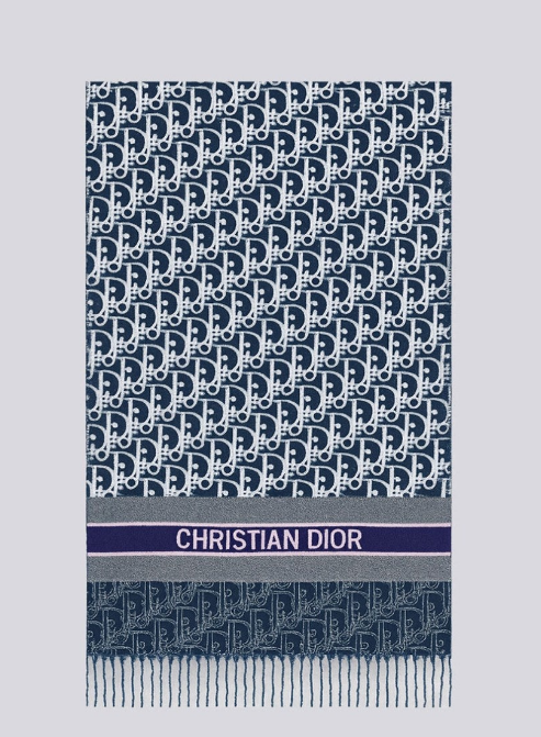 (국내배송) 디올 오블리크 믹스 울 자카드 태슬 숄 머플러