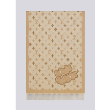 (국내배송) 루이비통 레이캬비크 레터링 울 자카드 태슬 숄 머플러