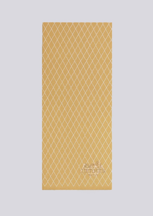 (국내배송) 에르메스 자수 로고 다이아몬드 패턴 울 자카드 머플러