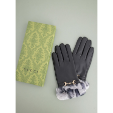 (국내배송) 구찌 레오파드 퍼 GG 인터로킹 레더 장갑