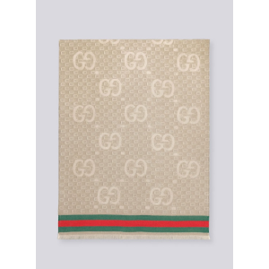 (국내배송) 구찌 GG 자카드 웹 스트라이프 숄 머플러