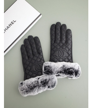 (국내배송) 샤넬 퍼 레더 퀄팅 장갑