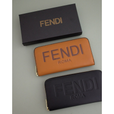 (국내배송) 펜디 로고 지퍼 카프스킨 장지갑