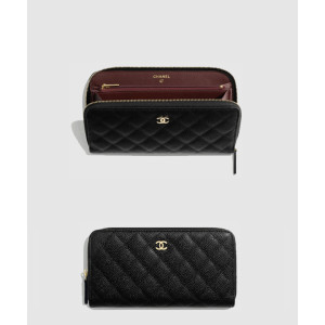 샤넬 클래식 캐비어 지퍼 장지갑 AP0242