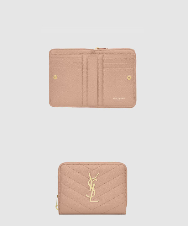 생로랑 컴팩트 지퍼 어라운드 반지갑 403723