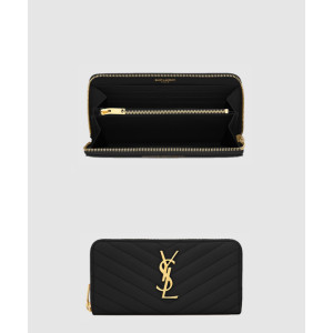 생로랑 마틀라세 모노그램 지퍼 장지갑 358094