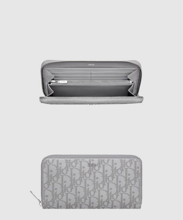 디올 오블리크 지퍼 장지갑 2ESBC