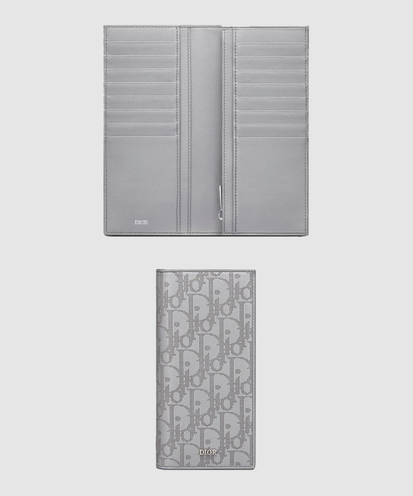 디올 오블리크 갤럭시 엠보 가죽 장지갑 2ESBC