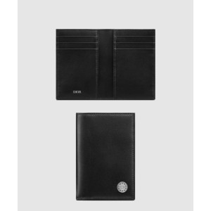 디올 스무스 소가죽 더블 폴딩 카드지갑 2ESCH