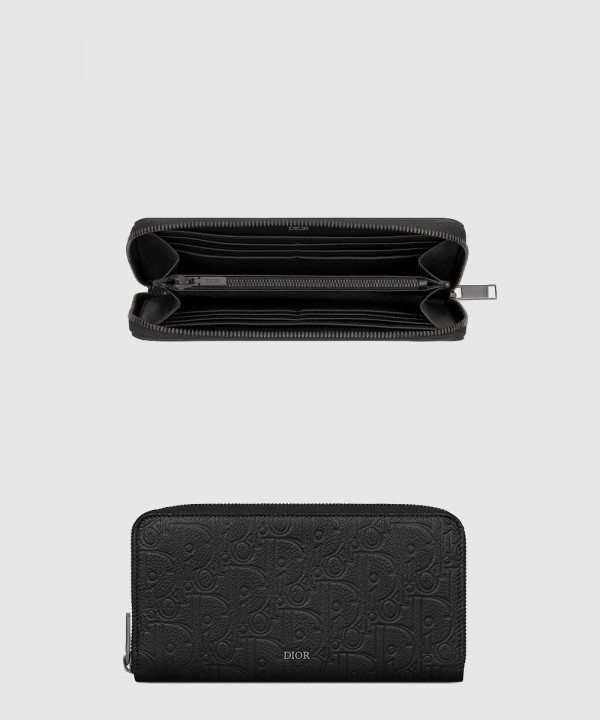 디올 가죽 지퍼 장지갑 2ESBC