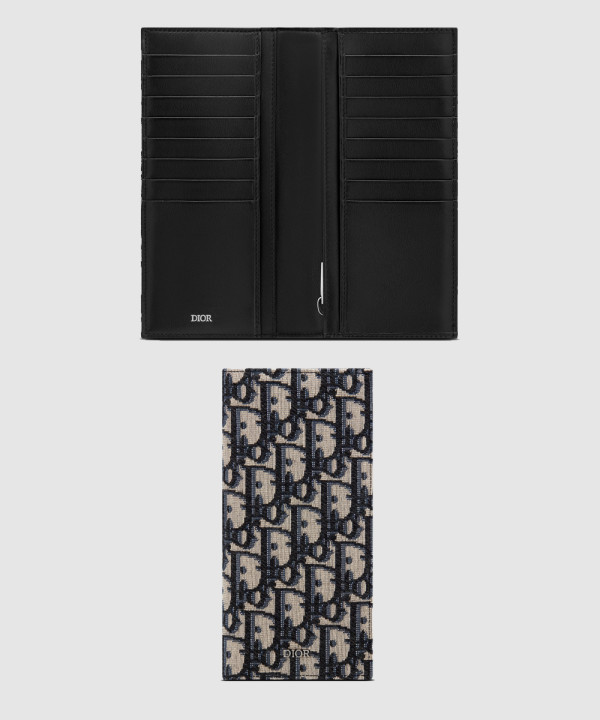 디올 오블리크 버티컬 장지갑 2OBBC
